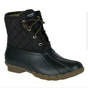 Sperry Saltwater Duck Rainboots black size 6.5